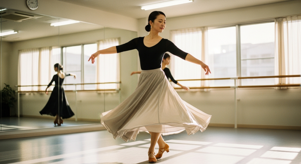 社交ダンススカートの選び方、練習からパーティーまで美しく魅せる3つのポイント