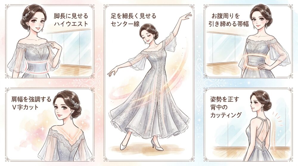 体のラインを補正してスタイルを良く見せてくれる