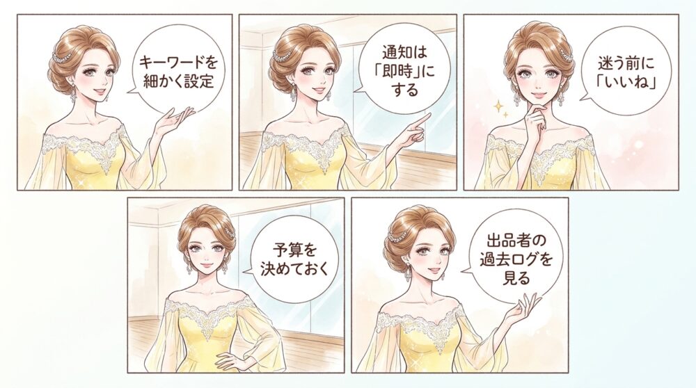 出品直後の新着通知を使いこなして良品を誰よりも早く確保する