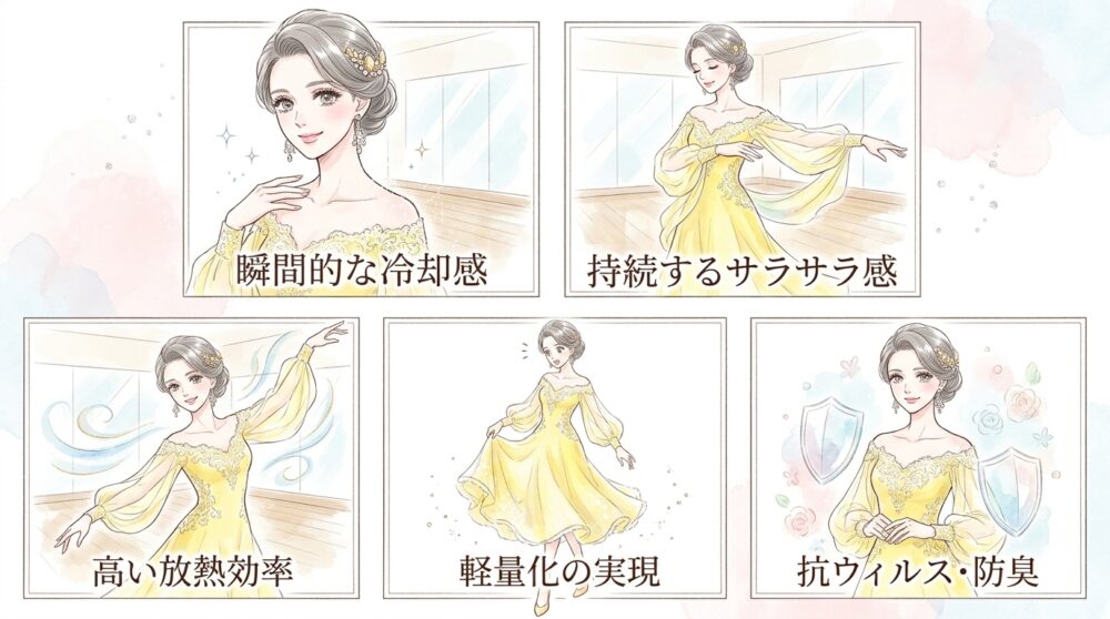 吸汗速乾を超えた接触冷感と通気性のバランスが重要だ