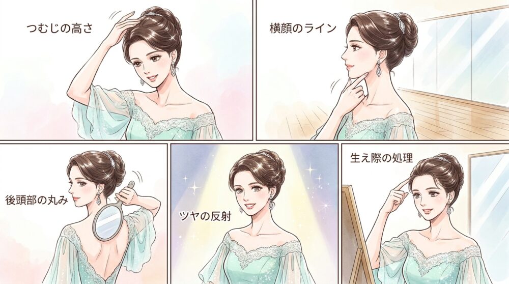 審査員や観客の視線が最初に集まる場所だと理解する