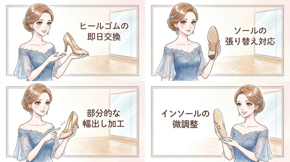 履き慣れた靴の調整や修理を安心して任せられる
