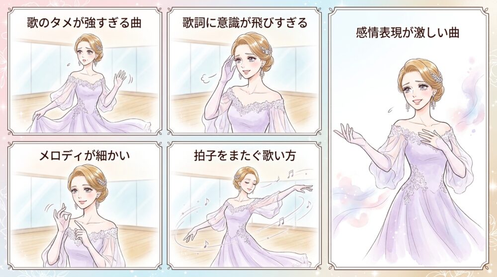 歌声のメロディに惑わされて3拍子のリズムを見失う