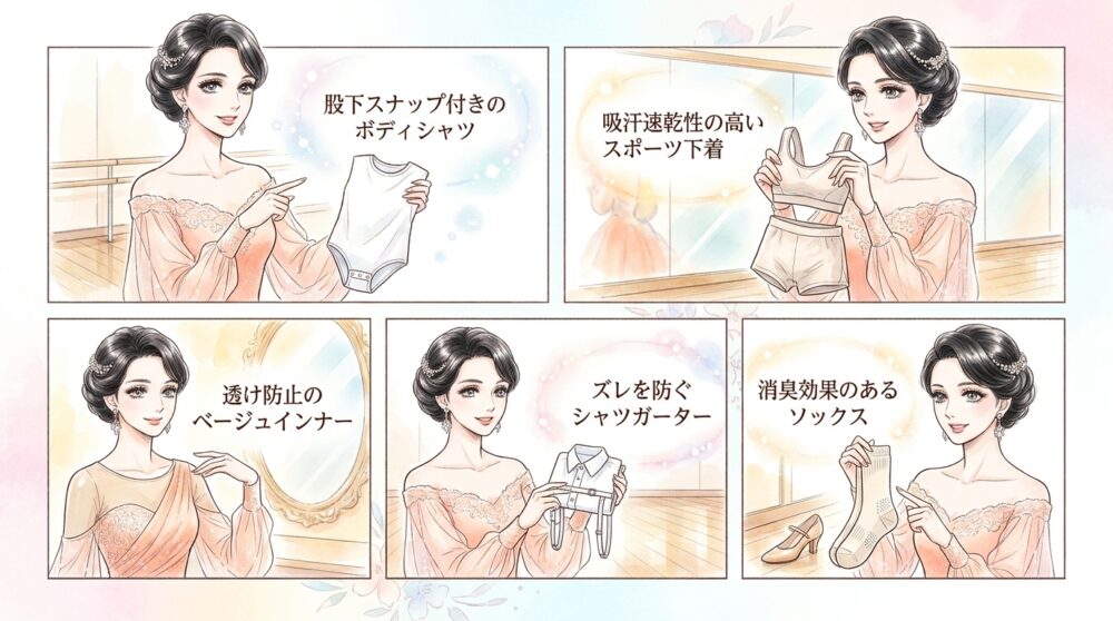 正しいインナーの選択が激しい動きを支えている