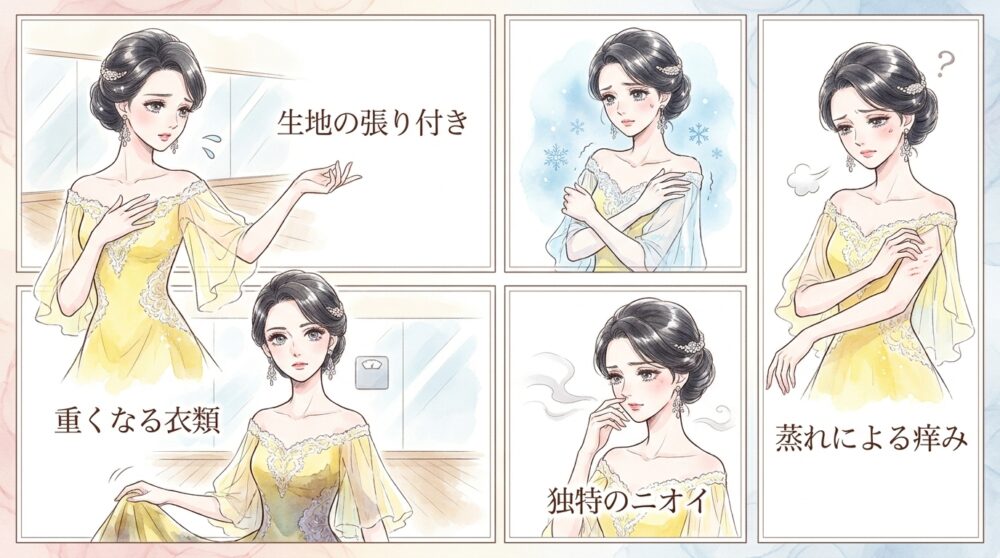 汗のベタつきが集中力を削いでくる