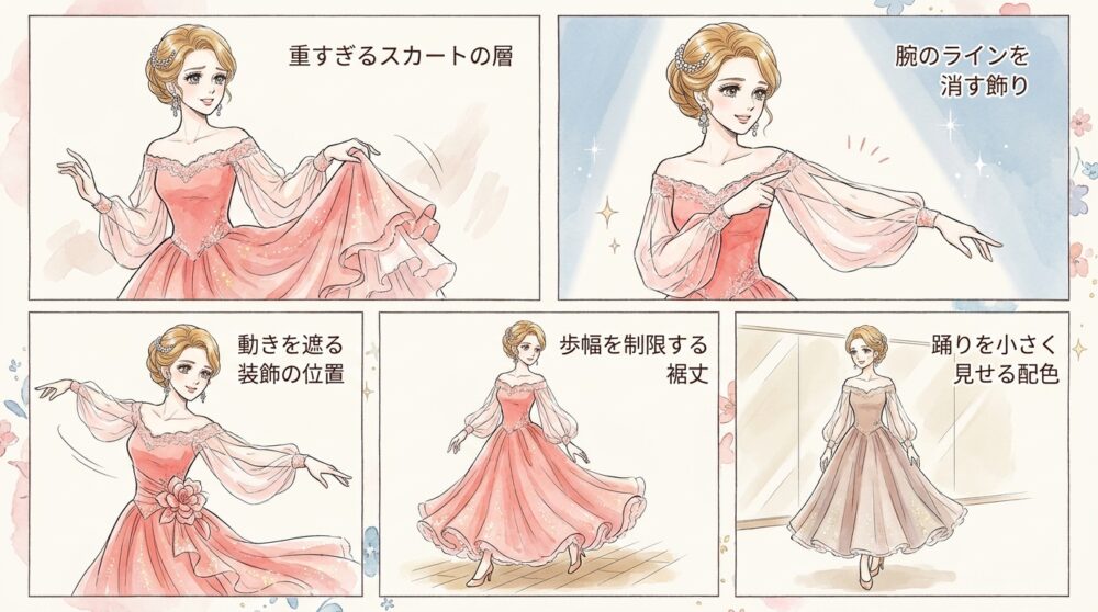自分の踊りのスタイルと衣装のボリュームが噛み合っていない