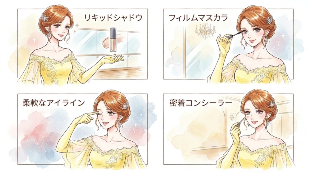 表情の動きに追従するストレッチ素材のコスメを取り入れる