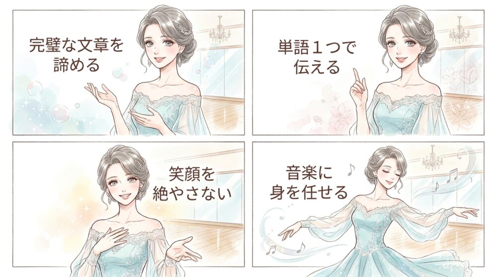 言葉に詰まってペアとのリズムが崩れていく