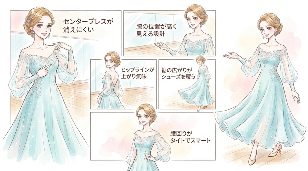 足のラインを美しく見せるシルエットの重要性が高まっている