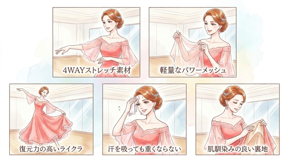 身体の可動域を制限する素材選びが表現の質を下げている