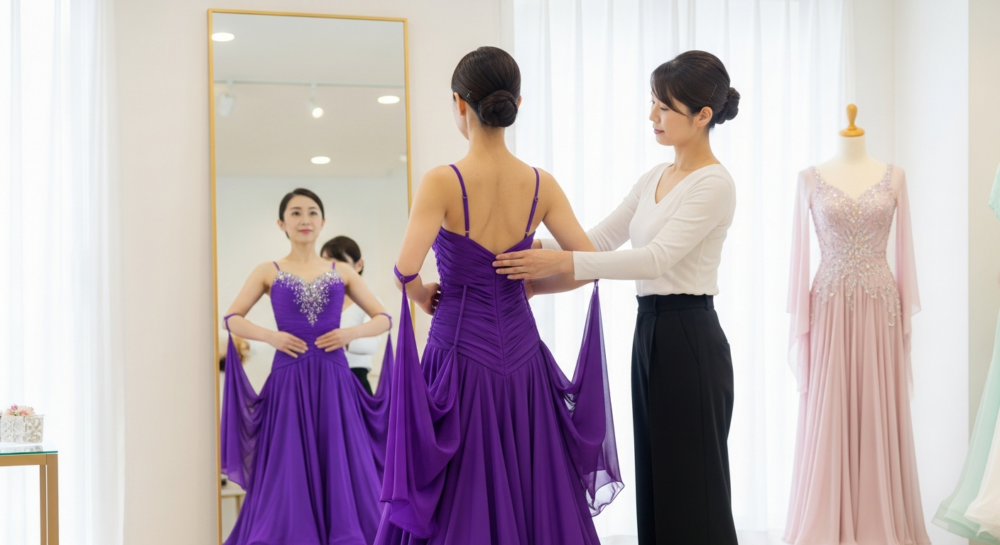 ドレスで評判の社交ダンス衣装店、実際に調べた結果