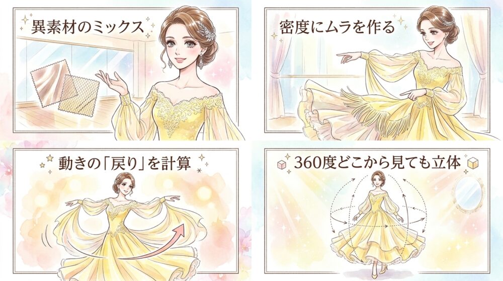 3Dフリンジによる重層的な動きの演出