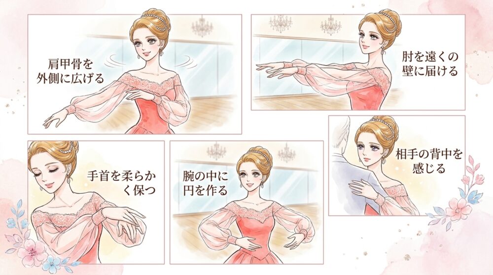 パートナーとの空間を最大化させるホールドの広がりを作る