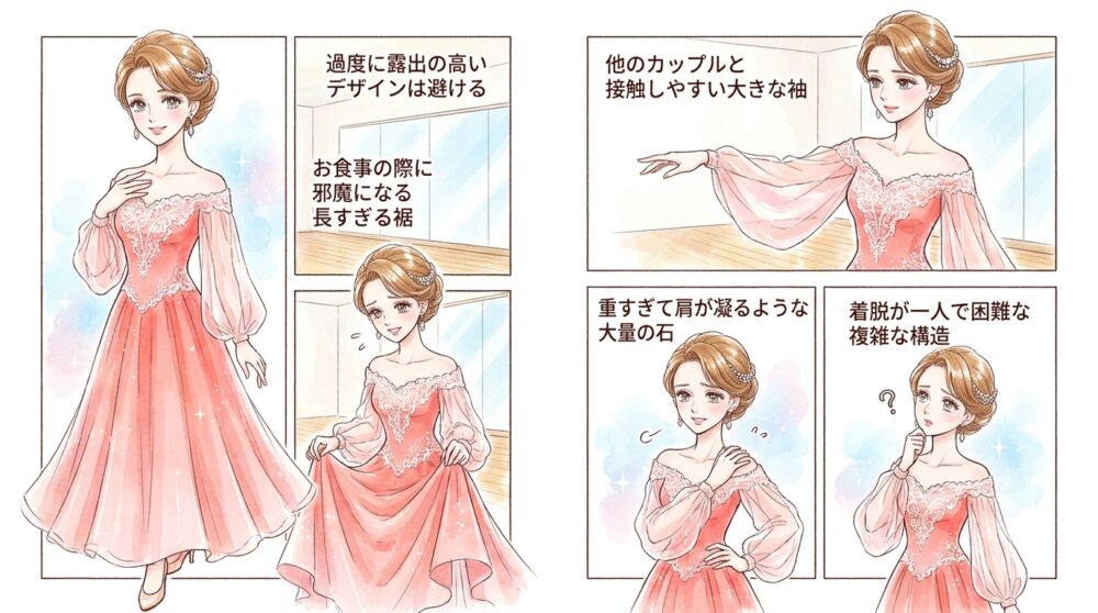 ホテルパーティーで品格を保ちながら踊りやすさを確保する