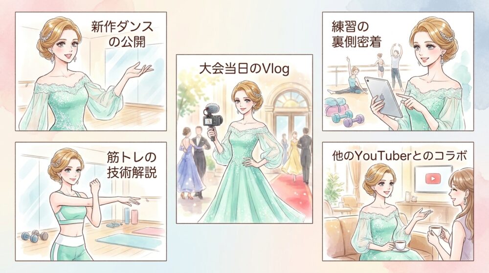 リアルタイムの踊りや筋トレ動画を定期的にチェックしていく