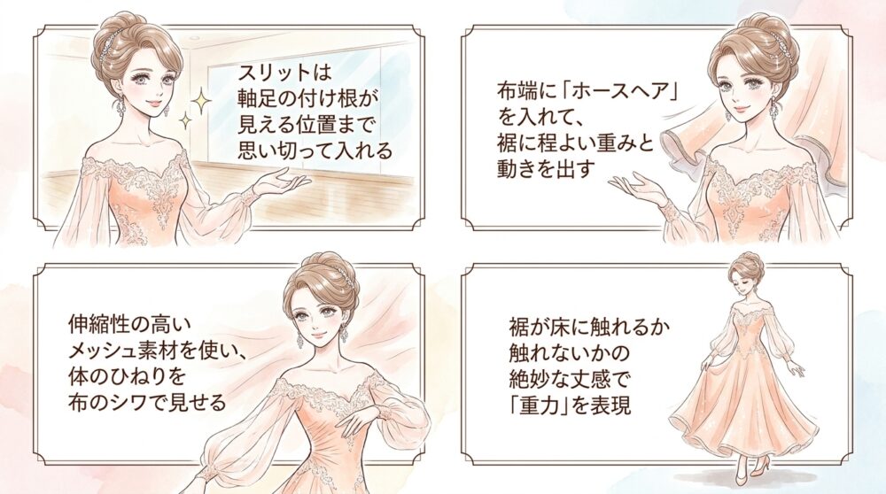 ルンバのしなやかさを引き出すスリットの深さを調整する