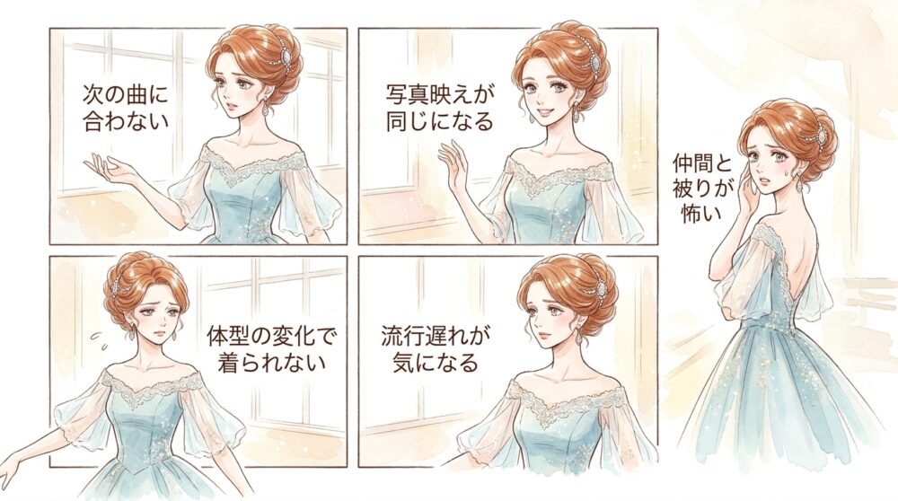 一度しか着ないドレスに数万円から数十万円を投じるリスクを考える