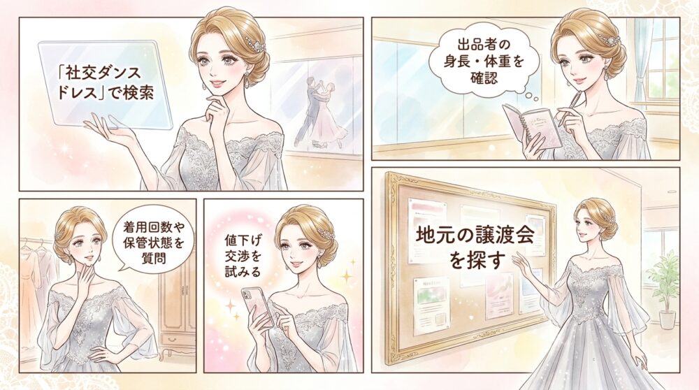 個人間取引アプリや地元の掲示板で格安の出品物を譲り受ける