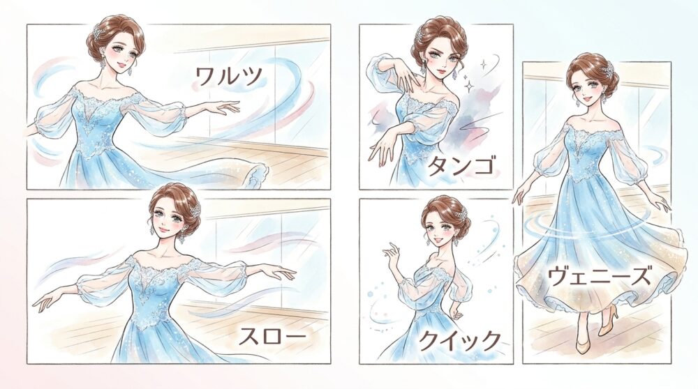 優雅にフロアを移動したいならスタンダードの種目が合っている