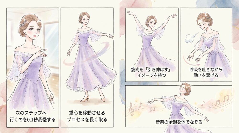 拍の裏側にある「溜め」の感覚が動きを滑らかにする