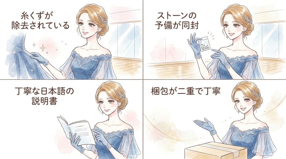 日本人スタッフが検品を行っているショップをリストアップしておく