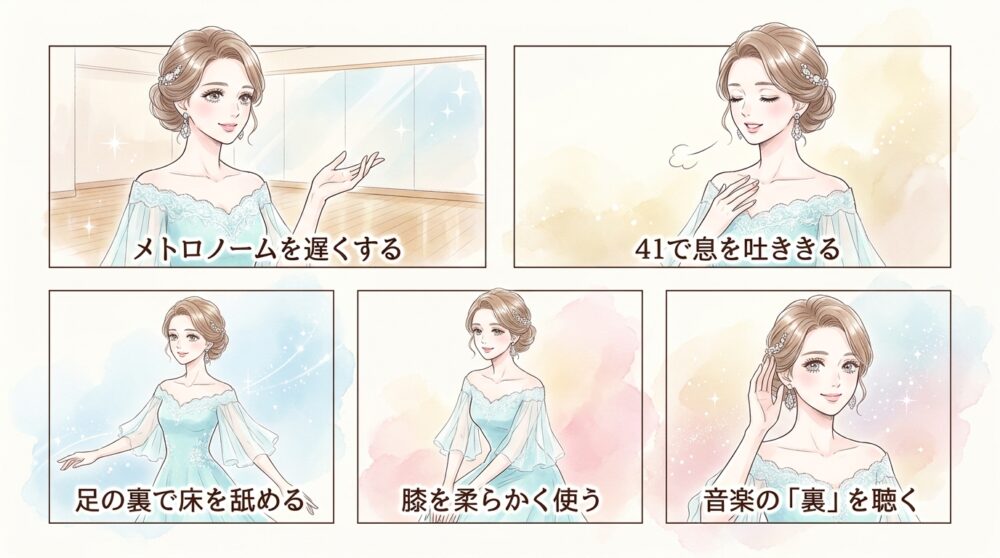 次の動作を急ぐクセがいい溜めを消していると気づく