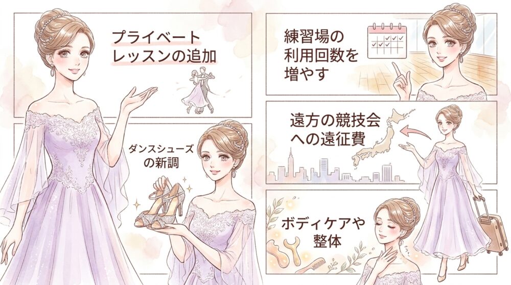 浮いた予算でレッスン回数を増やしていく