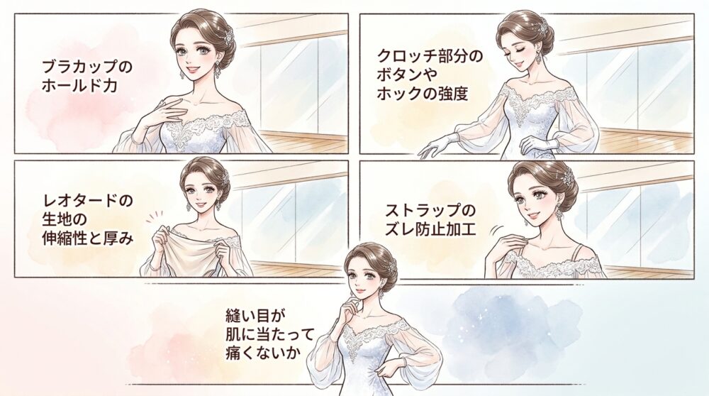 激しいアクションでも着崩れないインナー構造を確かめる
