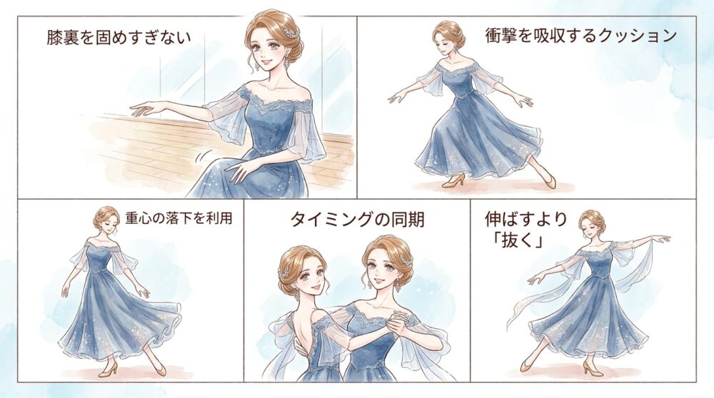 膝を緩めるタイミングを覚えるとスピードが上がっていく