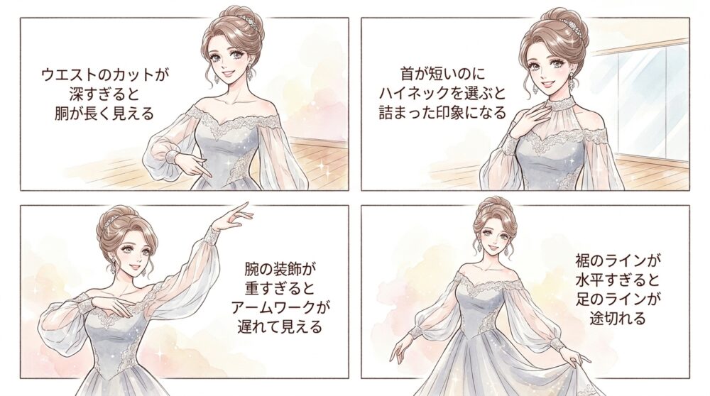 自分の体型を無視したデザインが踊りのキレを奪っている