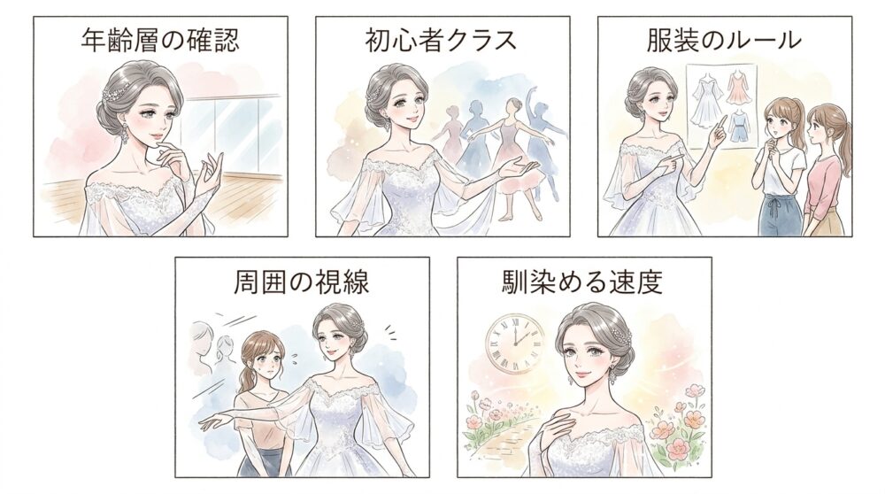 若い世代ばかりの空間で浮いてしまう不安がある