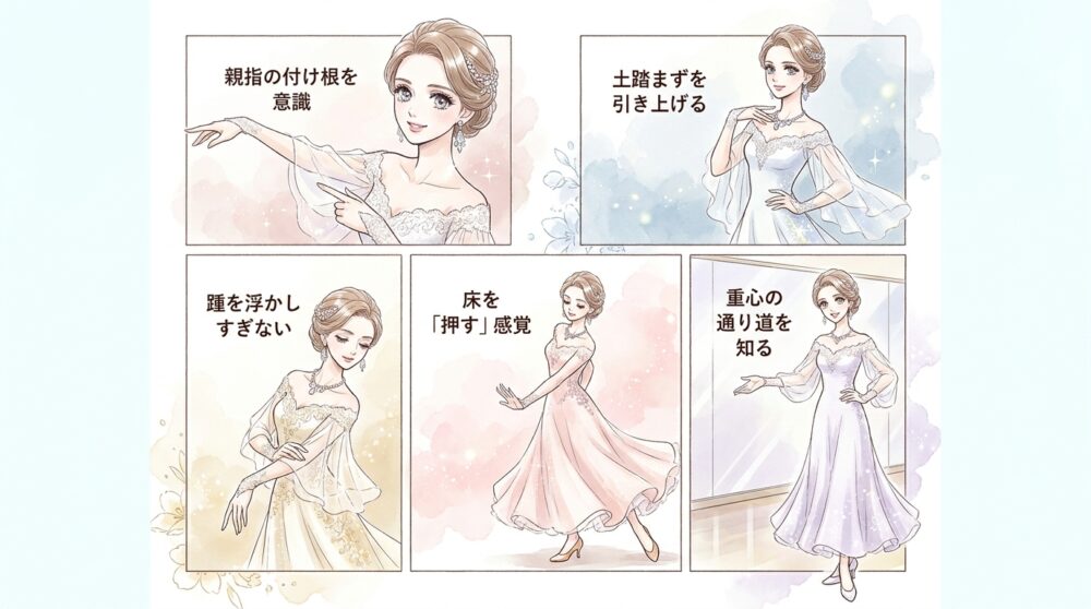 足裏の重心移動が音楽との一体感を生み出していく