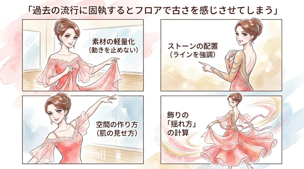 過去の流行に固執するとフロアで古さを感じさせてしまう