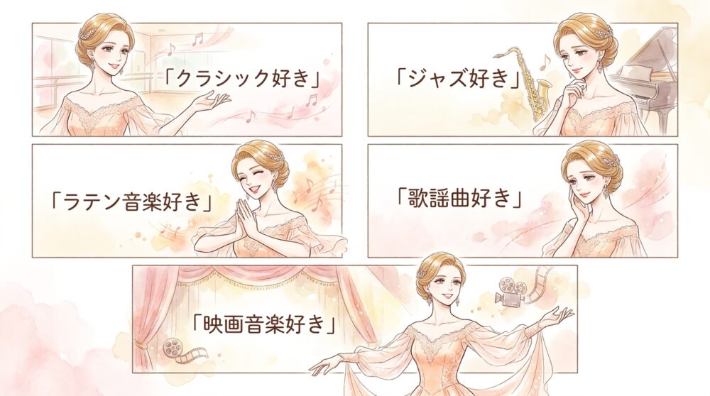 音楽の好みや性格的なタイプがダンスの表現力に影響を与えてくる